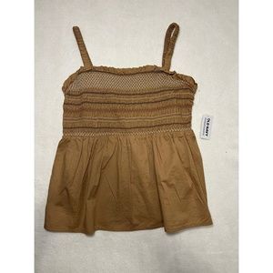 NWT Old Navy Sleeveless Smocked Babydoll Top for Women - Size S